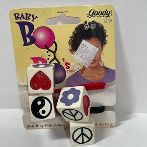 Vintage Goody Baby BoBo Ponytailers 1997 Y2K Peace Love Ying Yang Flower NWT